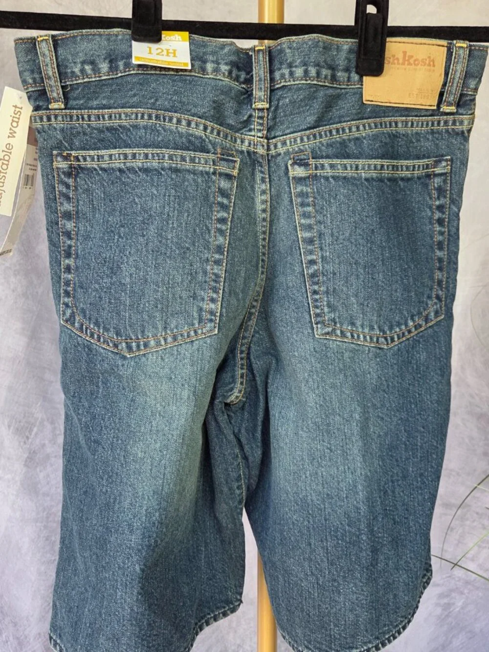 Boys OshKosh Denim Shorts Size 12 Husky NWT